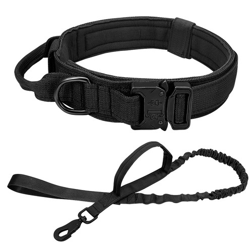 Tactical dog collar with leash - collar,