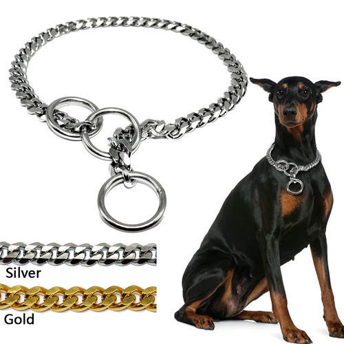 Stainless steel dog choke - stainless,