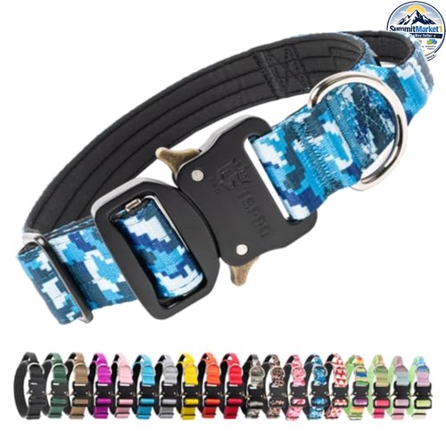 Tactical dog collar camo blue - tactical,
