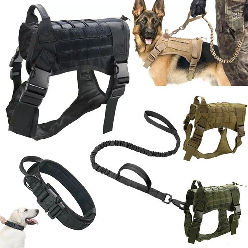 Tactical dog harness collar - tactical,