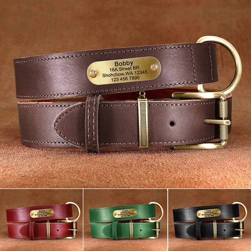 Genuine leather dog collar - genuine,